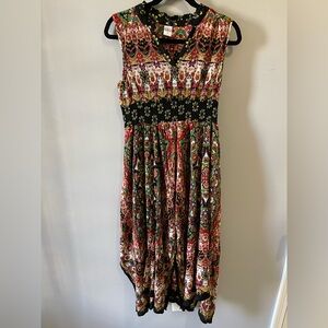 Bila dress boho hippie multi colored size small boxBW